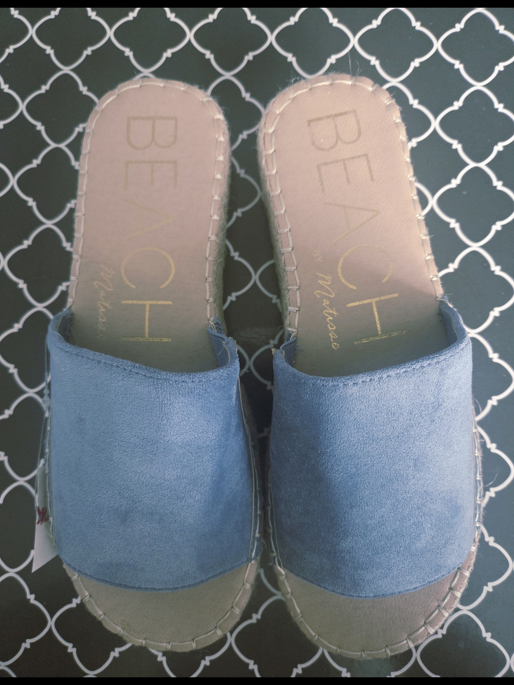 BEACH BY MATISSE Blue Slide Sandals NWOT